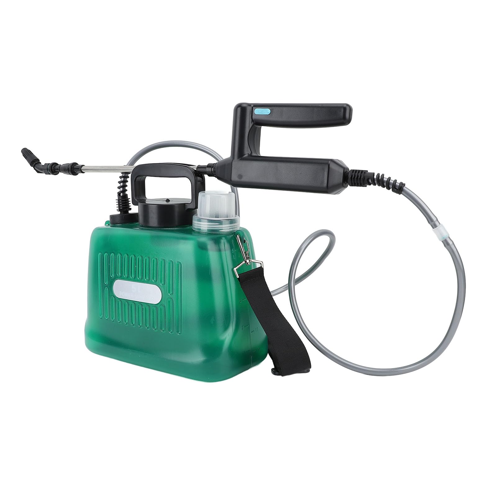 HEEPDD Pulverizador de Jardín Portátil para Control de Malezas, Lavado de Autos, Limpieza de Patios, Operación Automática, 4 Boquillas para Propietarios de Viviendas, Jardineros, Pulverizador (Green)