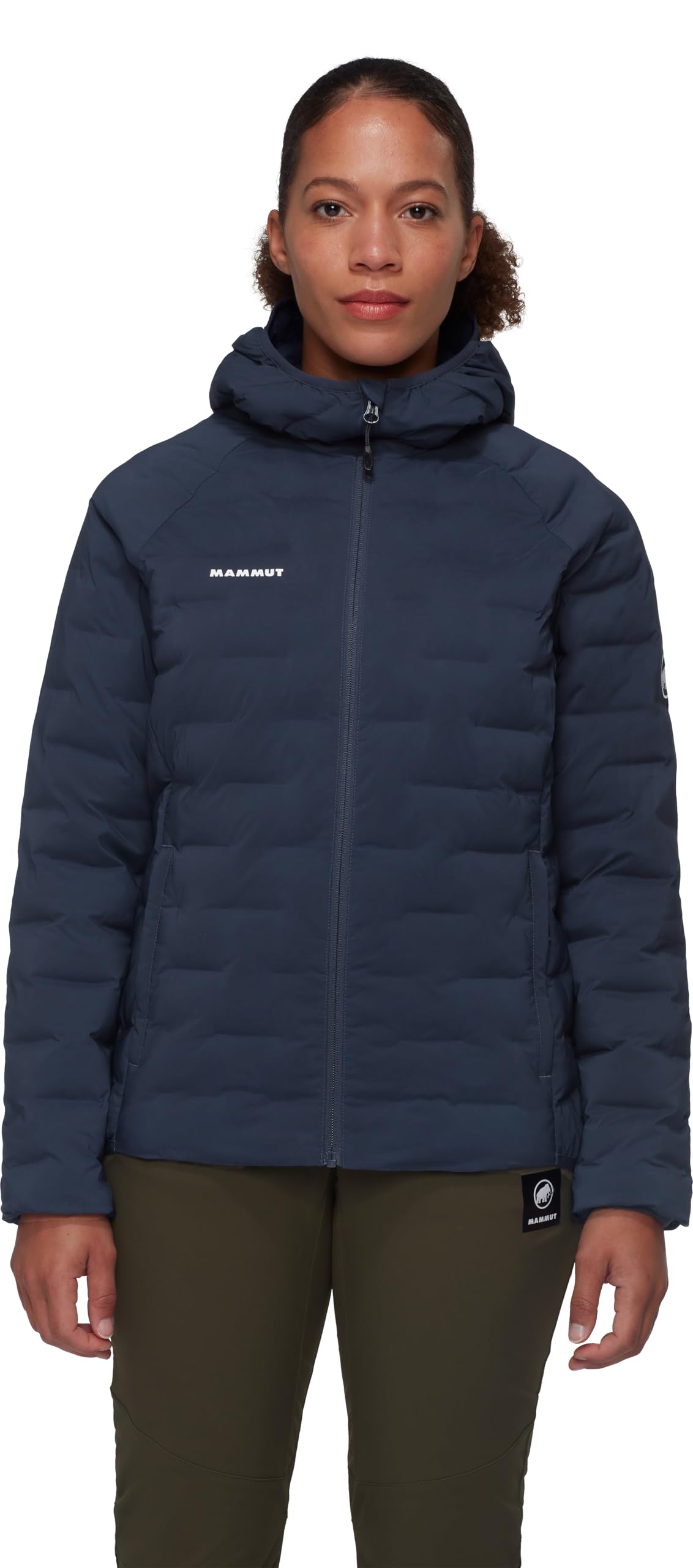 Mammut Sender IN Hooded Jacket Women – Kurtka Ocieplana Damska z Kapturem | Lekka, Zimowa, Turystyczna i Codzienna | Rozmiar XL, Marine