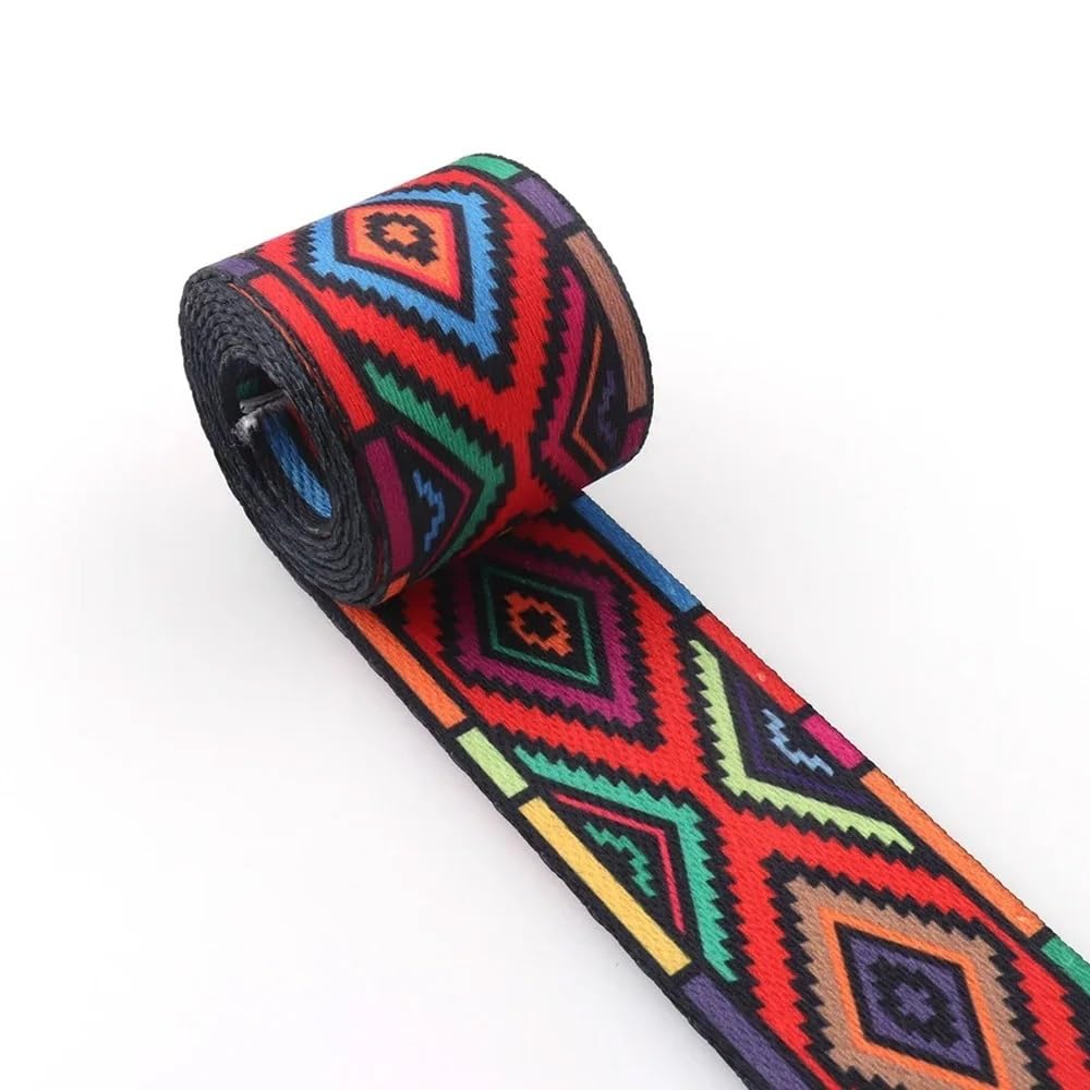 Webbing 5 Yards 38mm Colorful Webbing Strap Purse Ribbon Bag Straps Key Fob Luggage Belt Rope Dog Pet Collar Leash(12)