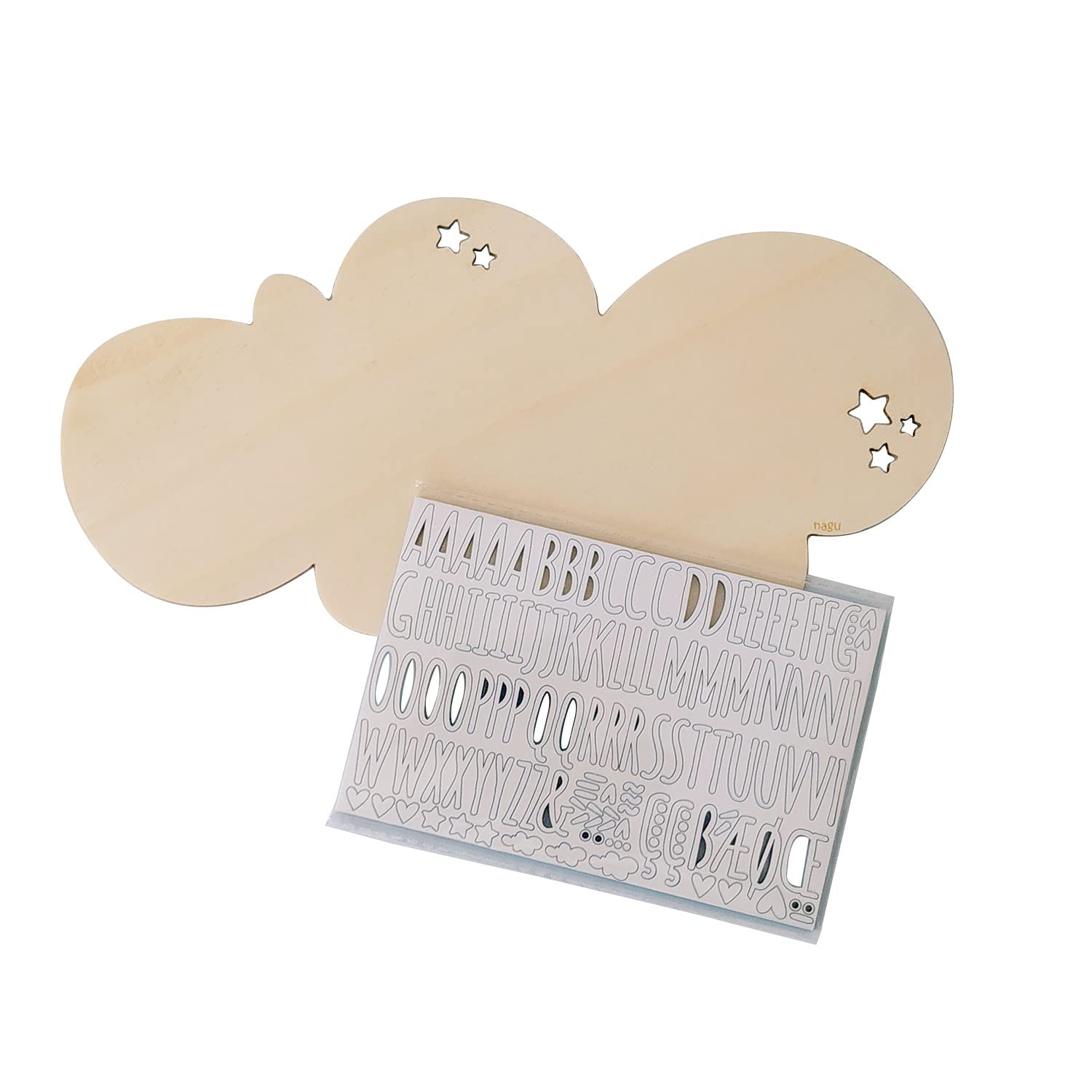 nagu® Nombres De Madera Personalizados. Placa Decorativa Gran Tamaño Para Decoracion de la Habitación del Bebé, Niño o Niña. Letras Decorativas Adhesivas para Personalizar el Nombre en Madera