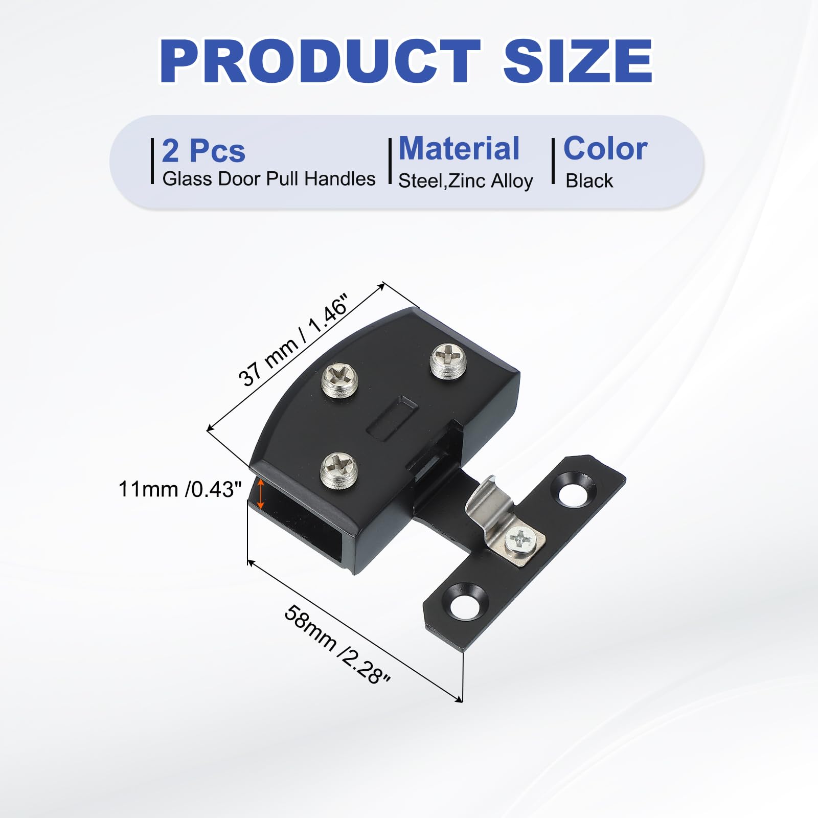 PATIKIL 1-7/16" Cabinet Glass Door Hinge - Image 2