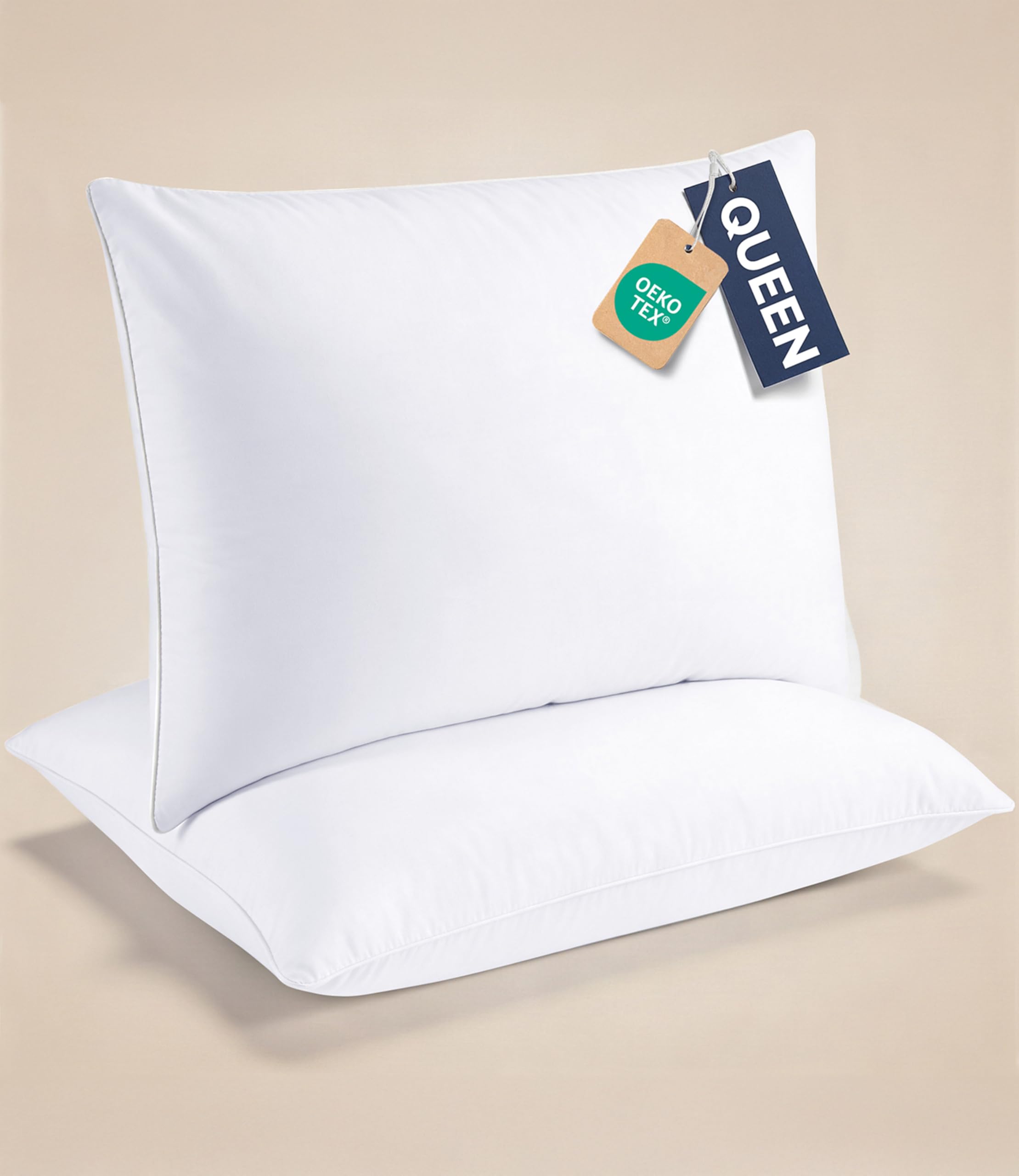 CGK Linens Queen Pillows Set of 2 - Bed Pillows for Sleeping - 20" x 30"