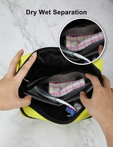 Miniatura 4 de GOX Neceser para mujeres y hombres, organizador de artículos de tocador de viaje, kit de Dopp, bolsa de afeitar resistente al agua con gran