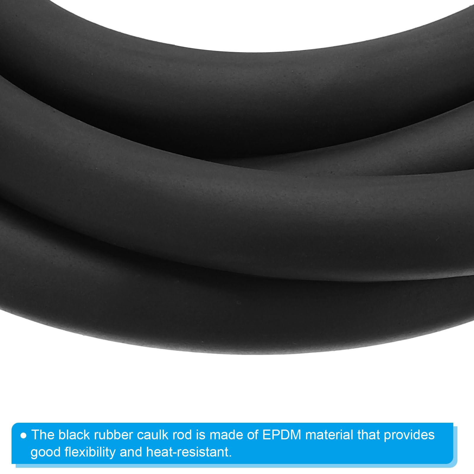 PATIKIL 20mm x 1.5m Backer Rod, Foam Rope Caulk Crack Joint Filler Roll Seal Weather Strip for Home Construction Black - Image 3