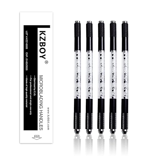 KZBOY Nuevas asas Microblading con doble cara negra 10 piezas empaquetadas individualmente para maquillaje permanente