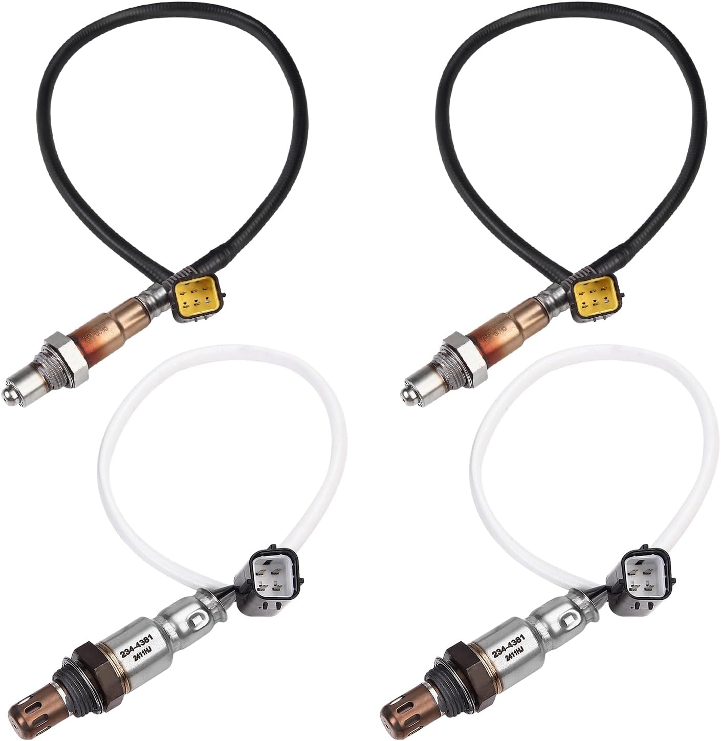 Oxygen O2 Sensor Upstream Downstream Fits for Infiniti QX56 5.6L V8 2011 2012 2013, QX80 5.6L V8 2014, Replace 234-5095, 234-4381, 2345095, 2344381 4Pcs