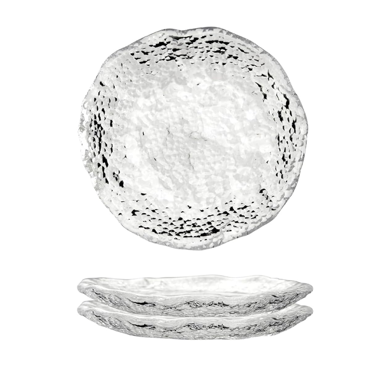 MCHERRY Soy Sauce Dishes, Small Dipping Sauce Cups and Bowls, 9cm Clear Serving Dishes for Condiments Snacks, Set of 3