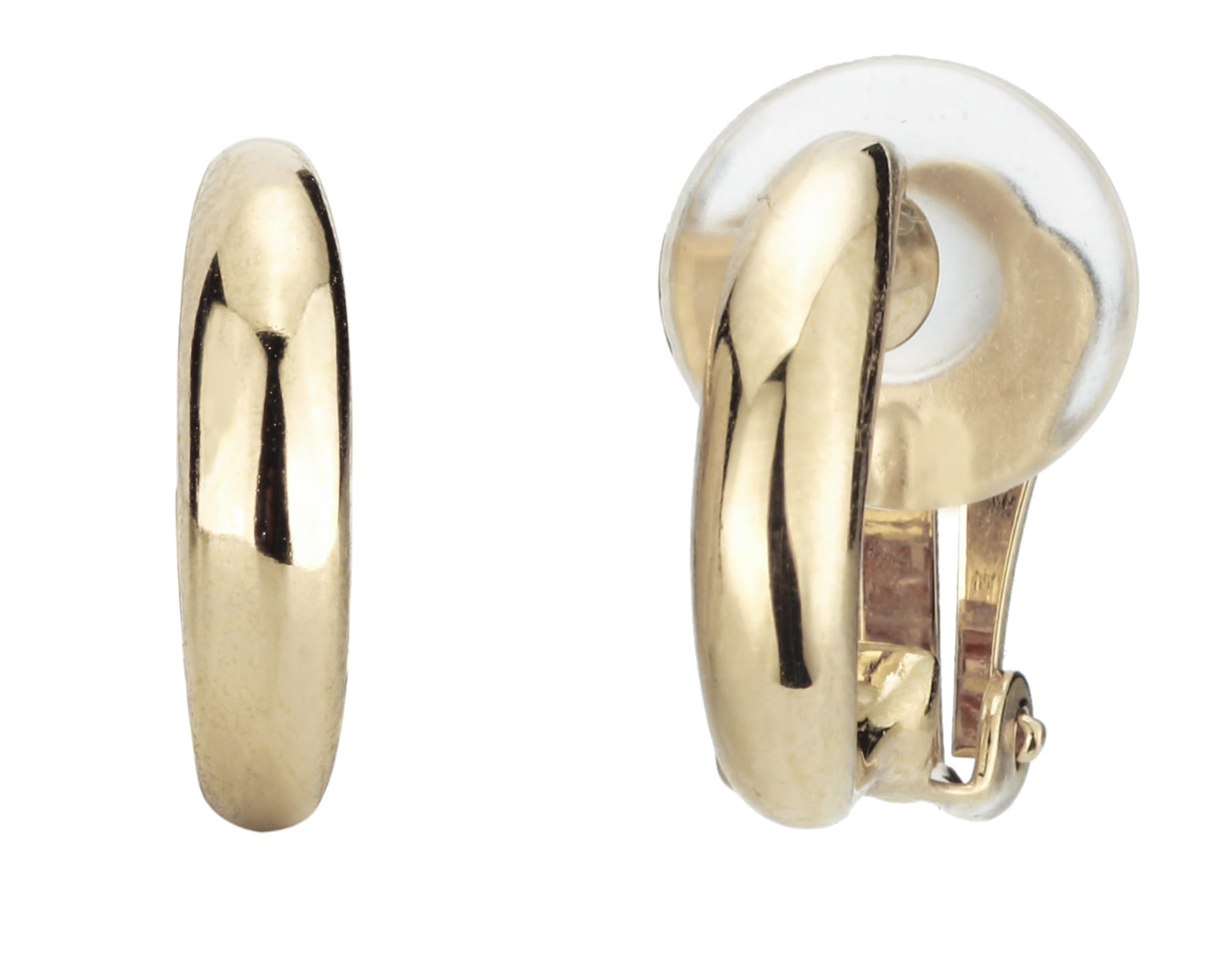 Traveller Boucles d'oreilles à clip - Pour femme - Demi-créoles étroites