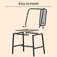 Vista 8 de Dining Chairs Set of 4, Wooden Kitchen Chairs, Farmhouse Dining Chairs with Back Support, for Living Room, Kitchen, Rustic Brown and Black CY01L4BRN1