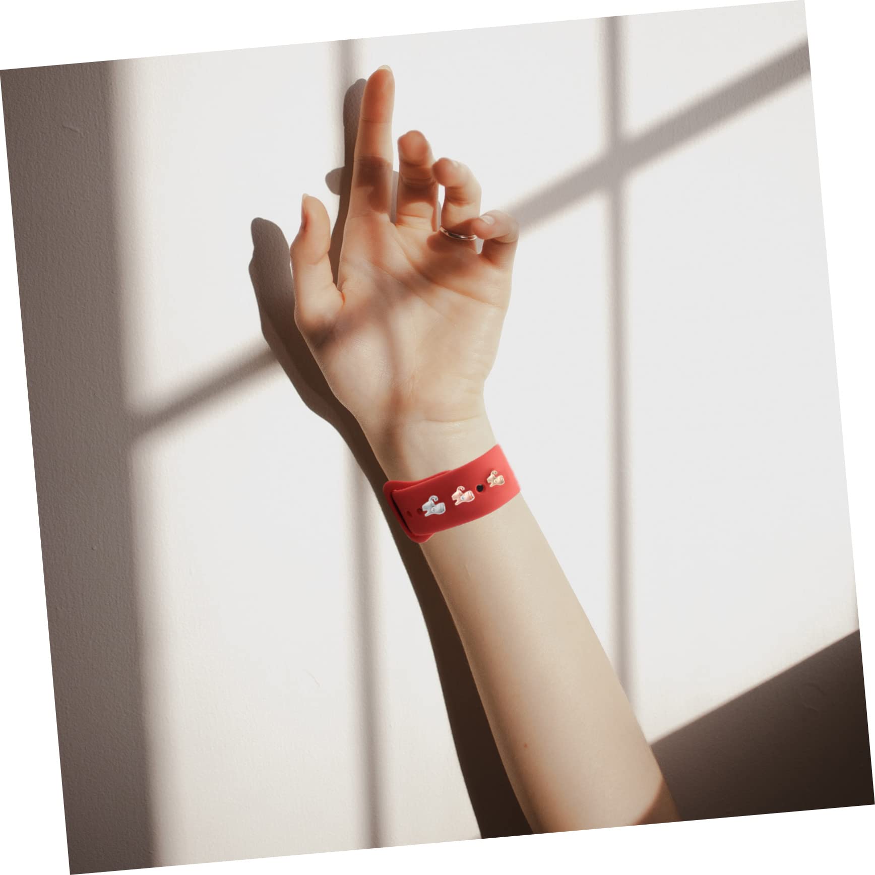 DOITOOL 5 Juegos De Accesorios Para Dijes De Reloj Elegantes Y Duraderos Con Diseño De Uñas Para Correas De Reloj Correas De Silicona Ligeras Y De Ajuste Cómodo 3 Unidades X 5