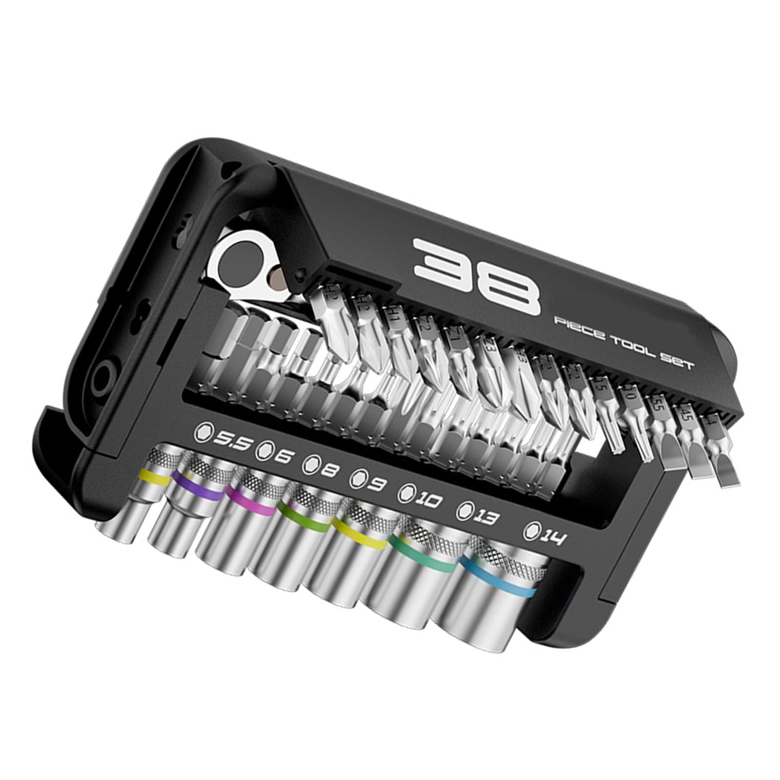 Kaccde Efficiency 38 In 1 Ratcheting Socket Wrench Set With Mechanism Feature For Professional Applications Steel Wrench Set