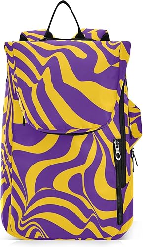 Bolsas de raqueta de bádminton de tenis, lindas y resistentes líneas onduladas moradas y amarillas, 3 raquetas de bádminton para mujeres y hombres,