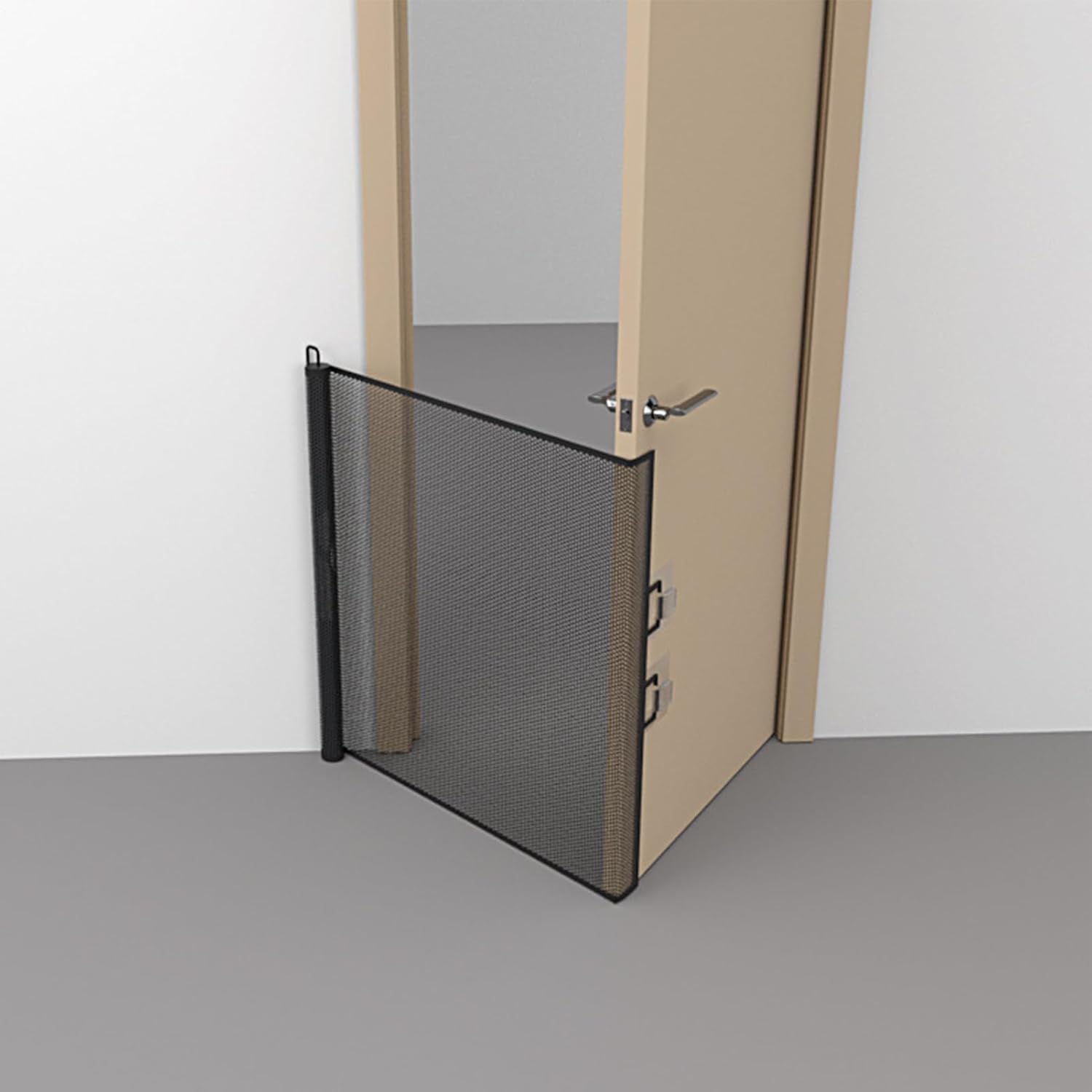 Retractable Pet Gate, Automatic Safety Gate for Kids & Pets, Easy Install Adjustable Barrier for Stairs, Doorways & Hallways