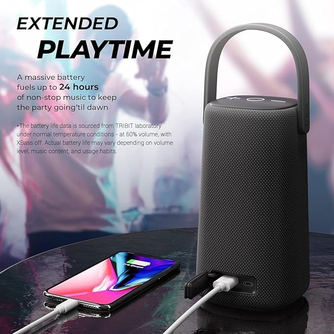 Alto-falante portátil Bluetooth Tribit StormBox Pro com de som de