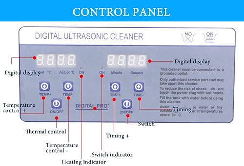 Miniatura 2 de CGOLDENWALL PS-20A 3L Limpiador ultrasónico Digital Placa de circuito electrónico Máquina de limpieza ultrasónica Metal Lavadora ultrasónica