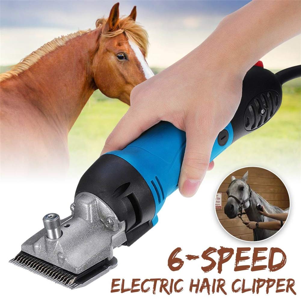 Cesoie elettriche portatili da 35 W per pecore, forbici per alpaca, forbici per cavalli, forbici per capre per tosatrici, tosatrici per animali da pelliccia, tosatura per carichi pesanti, 6 velocità