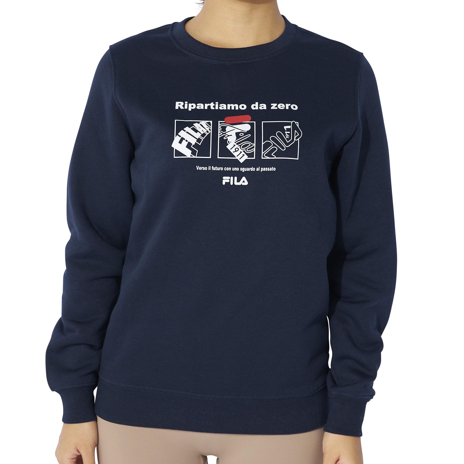 FILA スウェットフロントロゴ 裏起毛 444643レディース