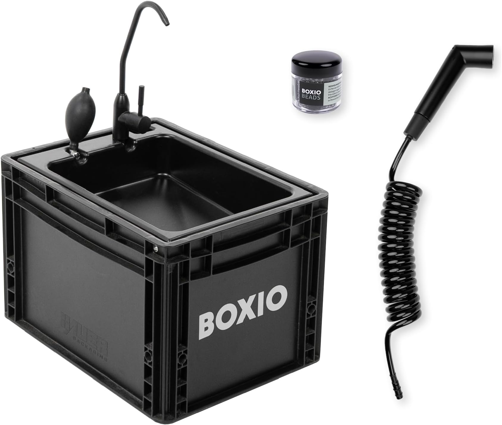 BOXIO - Portable Sink - Compact Mobile Sink for Camping, Garden, Outdoor Events, Worksite, RV, Indoor