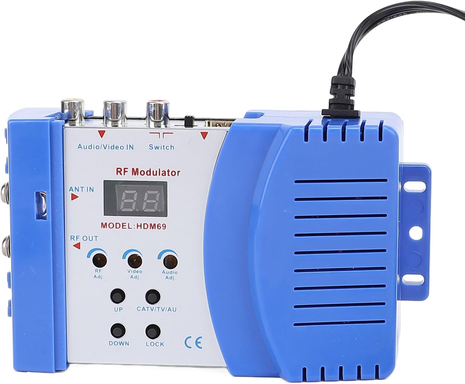 HDM69 HDMI Modulator RF Modulator, Analog VHF UHF HDMI AV to RF Modulator Converter Support PAL NTSC Output, HD Multimedia Interface AV to RF Converter for TV Game Console (US)