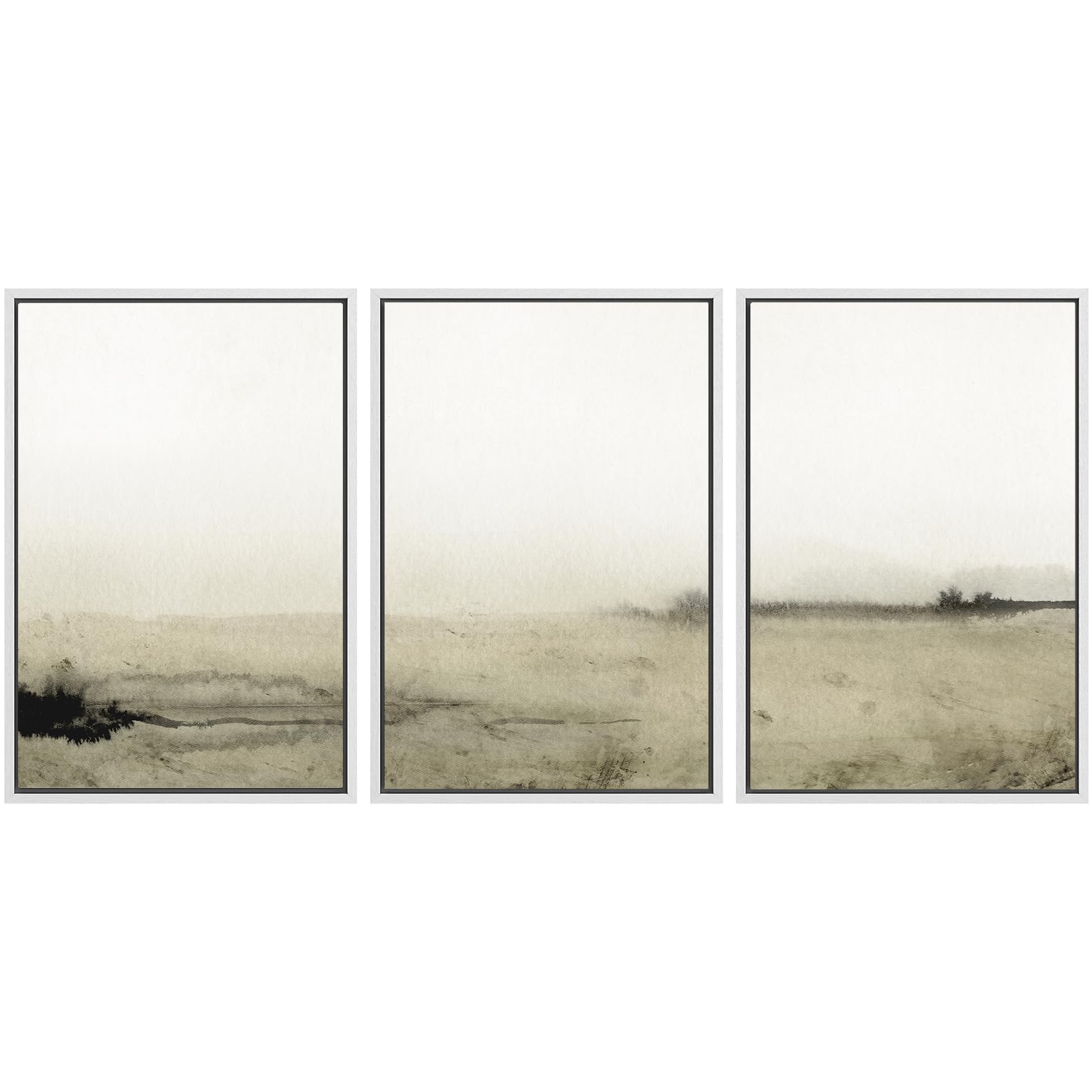 SIGNWIN Framed Canvas Print Wall Art Set Coastal Serenity Abstract Seaside Illustrations Modern Art Decorative Rustic Calm/Zen for Living Room, Bedroom, Office - 24"x36"x3 Natural — view 103