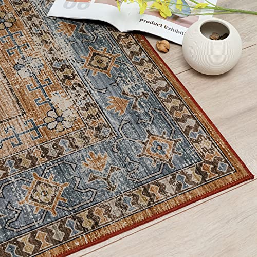 Decomall Feaona Runner Rug, Entryway Runner Rug, Traditional Persian Long Rug For Hallway Kitchen, Orange 2’6”X9’ #TOP5