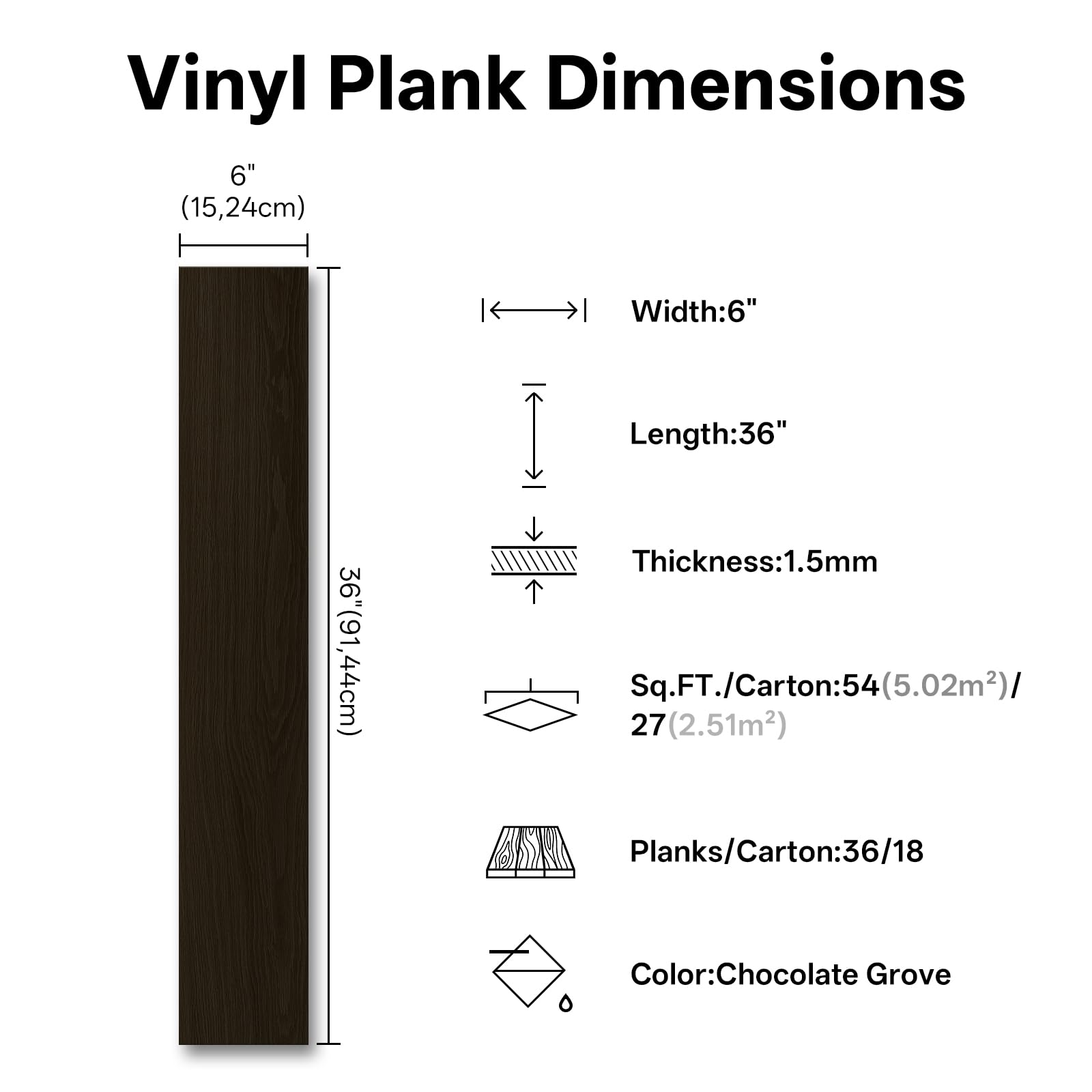 ATOPOSE - Baldosas de vinilo autoadhesivas para suelo, resistentes al agua, 18 placas de 2,51 m², fácil instalación de bricolaje para baño, cocina, vestíbulo