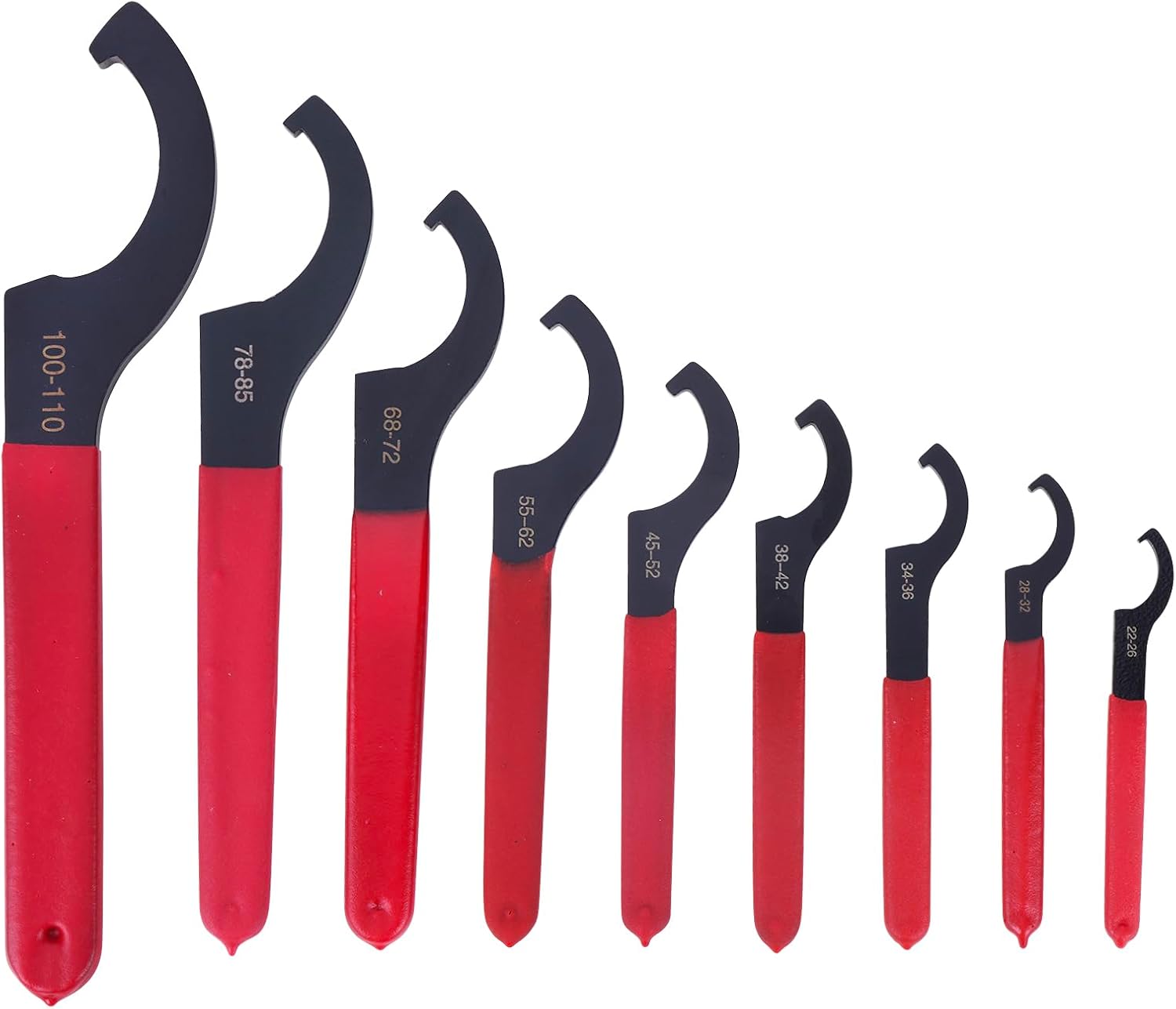 BHTOP 9 PCS Spanner Wrench Set, Adjustable Shock Coilover Wrench Set