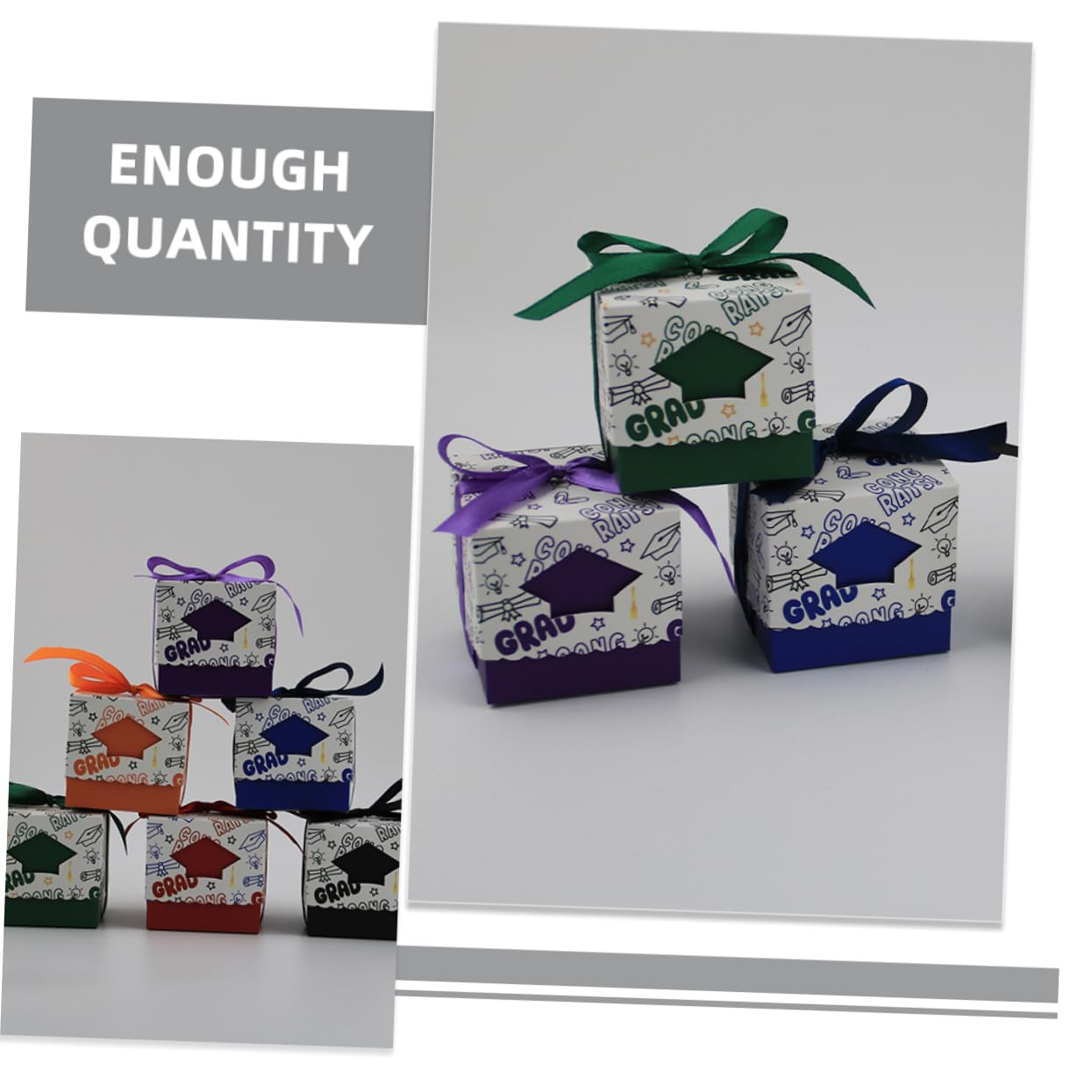 PRETYZOOM 50stücke Abschlussfeier Süßigkeitenboxen Aus Papier Für Tischdeko Und Gastgeschenke Mit Klassischen Motiven
