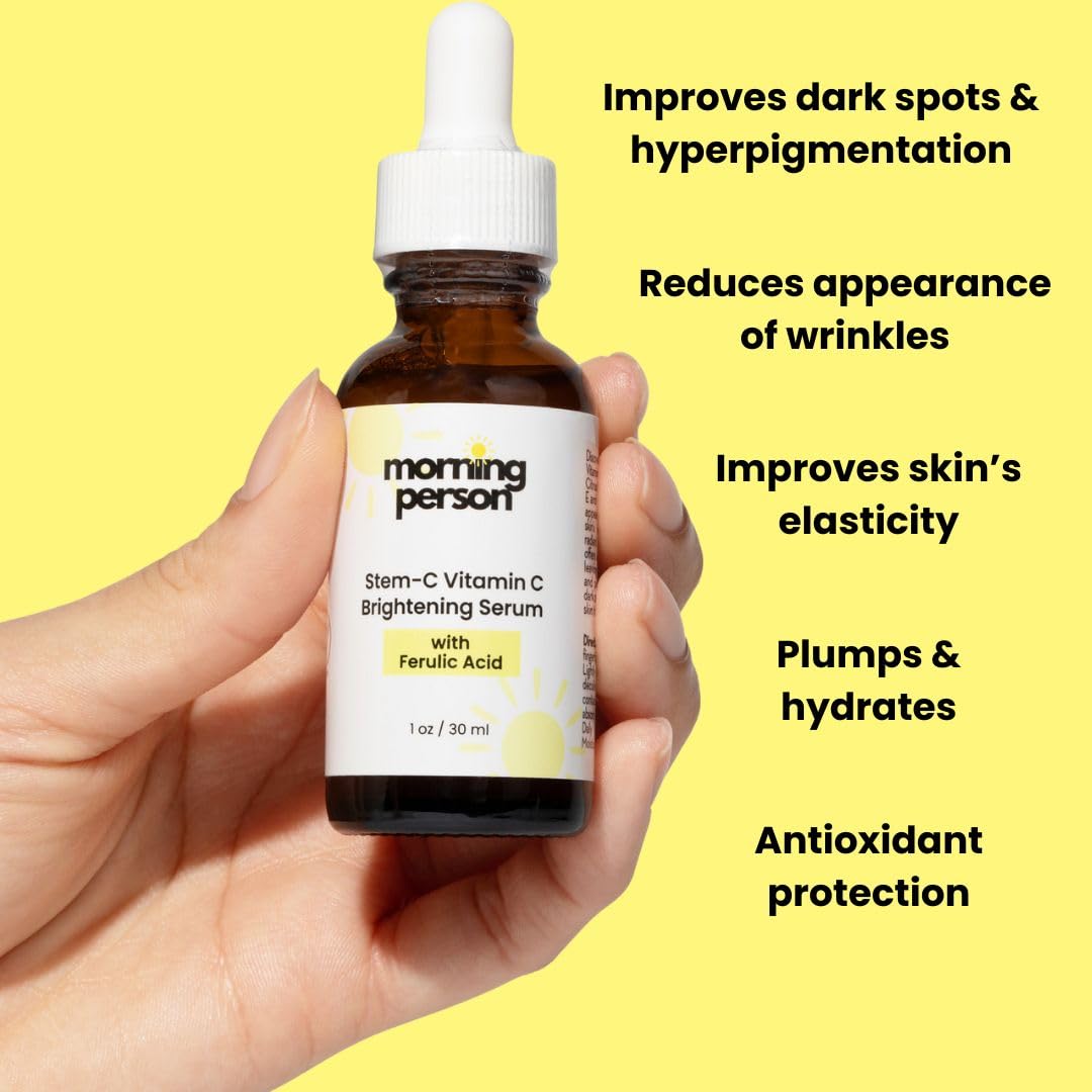 3-Step Morning Skincare Routine Set – Cleanser + Vitamin C Serum + SPF Moisturizer | Brighten, Hydrate & Protect