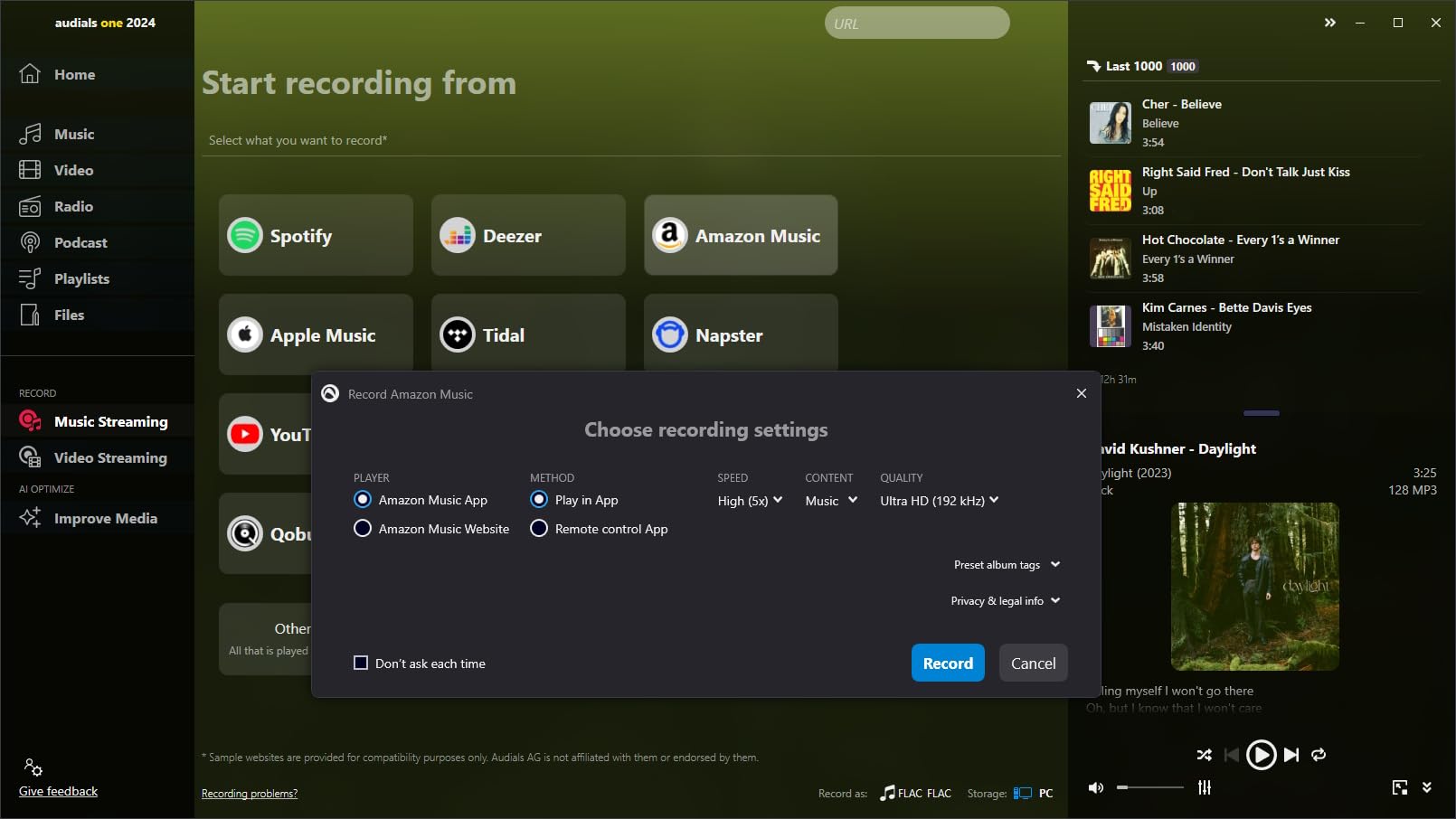 Audials One 2024 Ultra - Miglioratore video AI e registratore di streaming per musica, video, radio, podcast | 1 Dispositivo | 1 Utente | Codice d'attivazione per PC via email