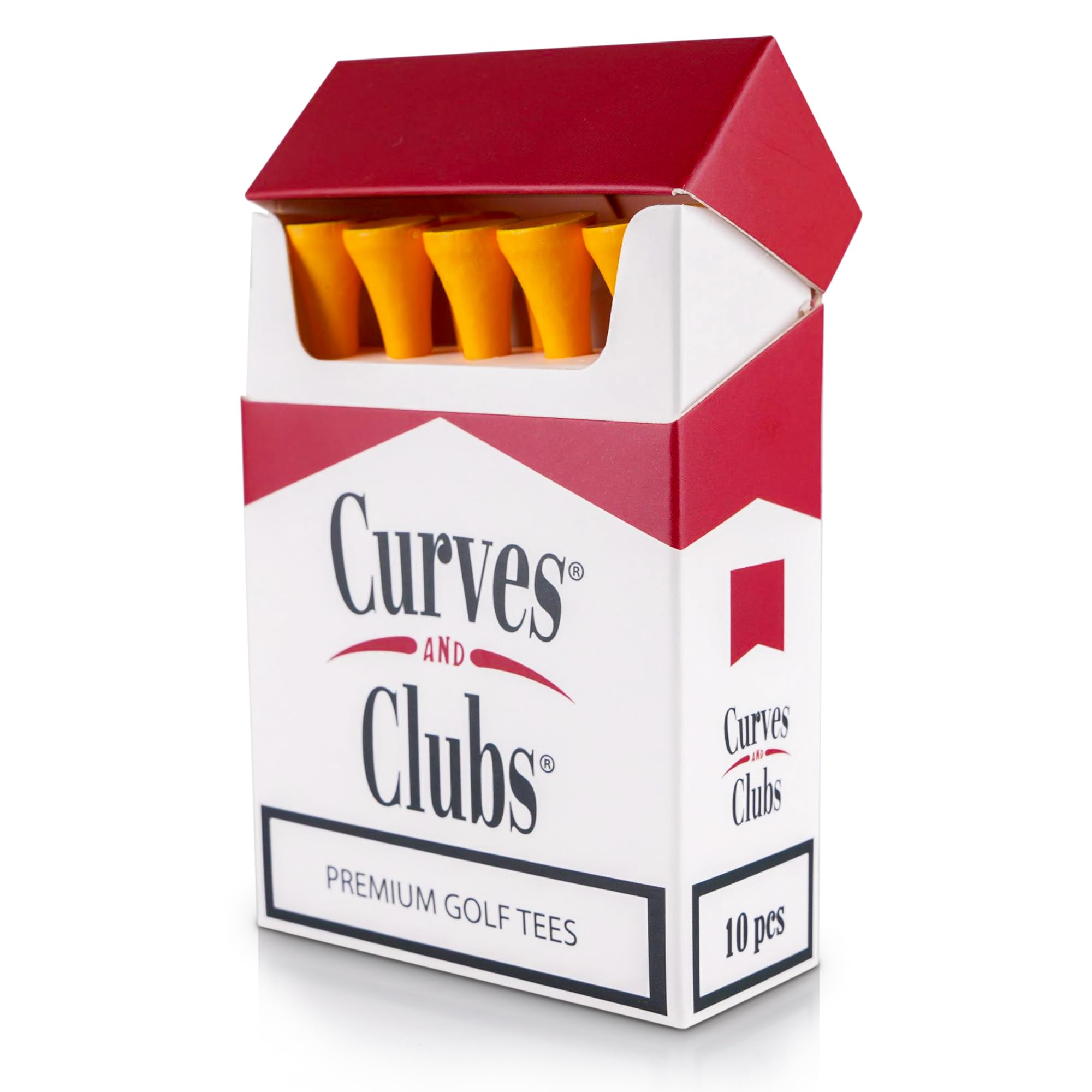 Curves and Clubs – Premium Golf Tees Cigarette Box | Funny Golf Tees for Men | Novelty Golf Accessories | Cool Golf Gifts | Bamboo Golf Tees | Unique Golf Gifts for Men (1)