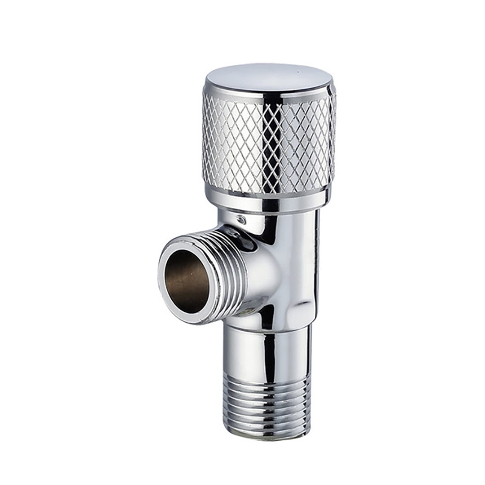 HDPHCRIUN Bathroom Angle Stop Valve Shut Off Quarter Turn Hot Cold Water For Toilet Kitchen Sink, Silver, Gold, Black 1Pcs(Silver)