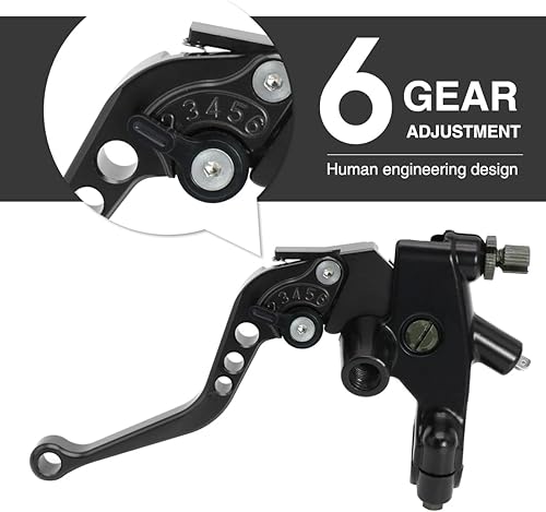 Miniatura 3 de Motocicleta 78 pulgadas 0.866 in cilindro maestro de freno palanca de embrague izquierda y derecha universal compatible con motocicleta Street Sport