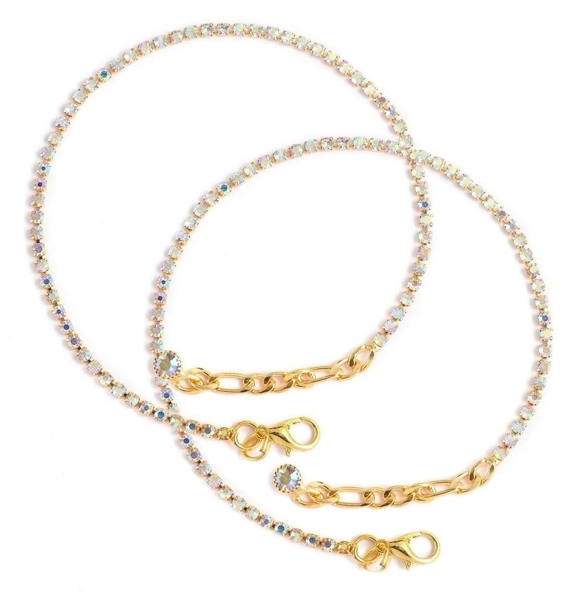 VAMA FASHIONS Trendy Crystal Rhinestone Pair Payal Anklet Toes Foot Ankle Chain Anklets For Girls Women (Gold Ankle Anklet) (B0D1FY1PH3) Amazon Price History, Amazon Price Tracker