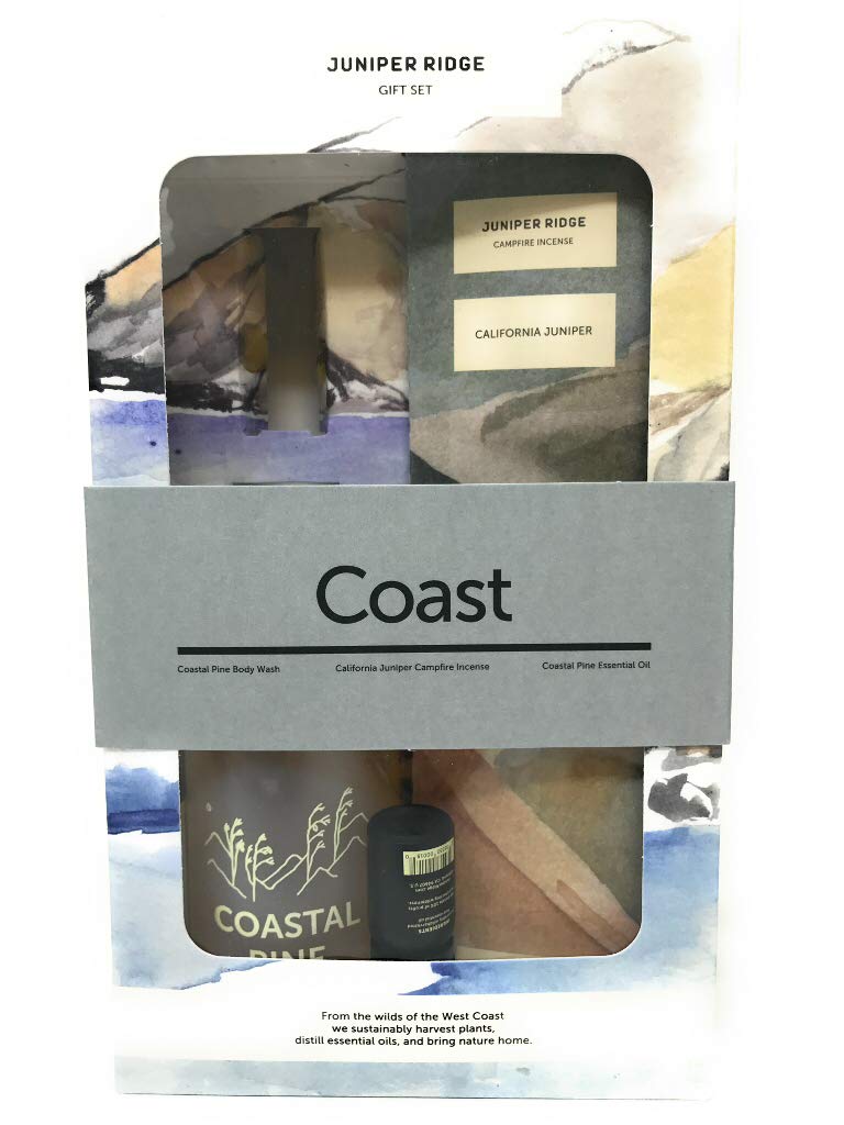 JUNIPER RIDGECoast Body Wash Incense And Essential Oil Gift Pack, 3 CT