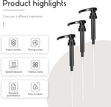 Syrup Pumps,6 Pcs Coffee Syrup Pump,Syrup Pump Dispenser Syrup Portion