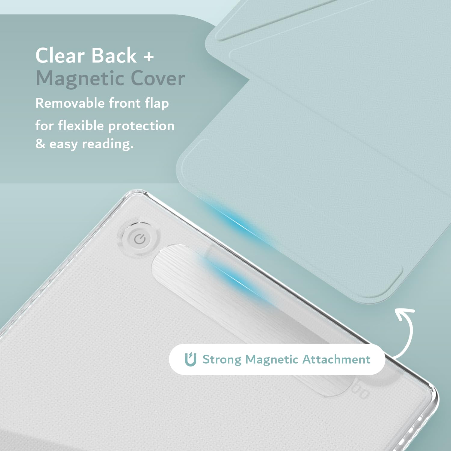 TUDIA M-FLIP Afneembare Clear Magnetische Case voor Kobo Libra Kleur TUDIA M-FLIP Afneembare Clear Magnetische Case voor Kobo Libra Kleur