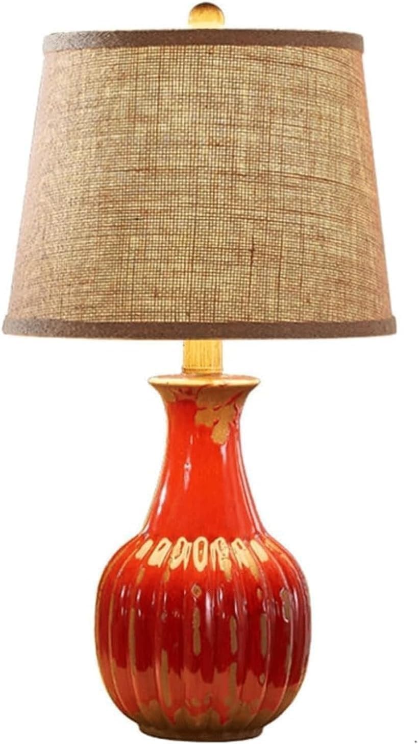 DFAEEKIYO Bedside Lamps Desk Lamp Ceramic Bedroom 50 * 28cm Luxury Reading Light Modern