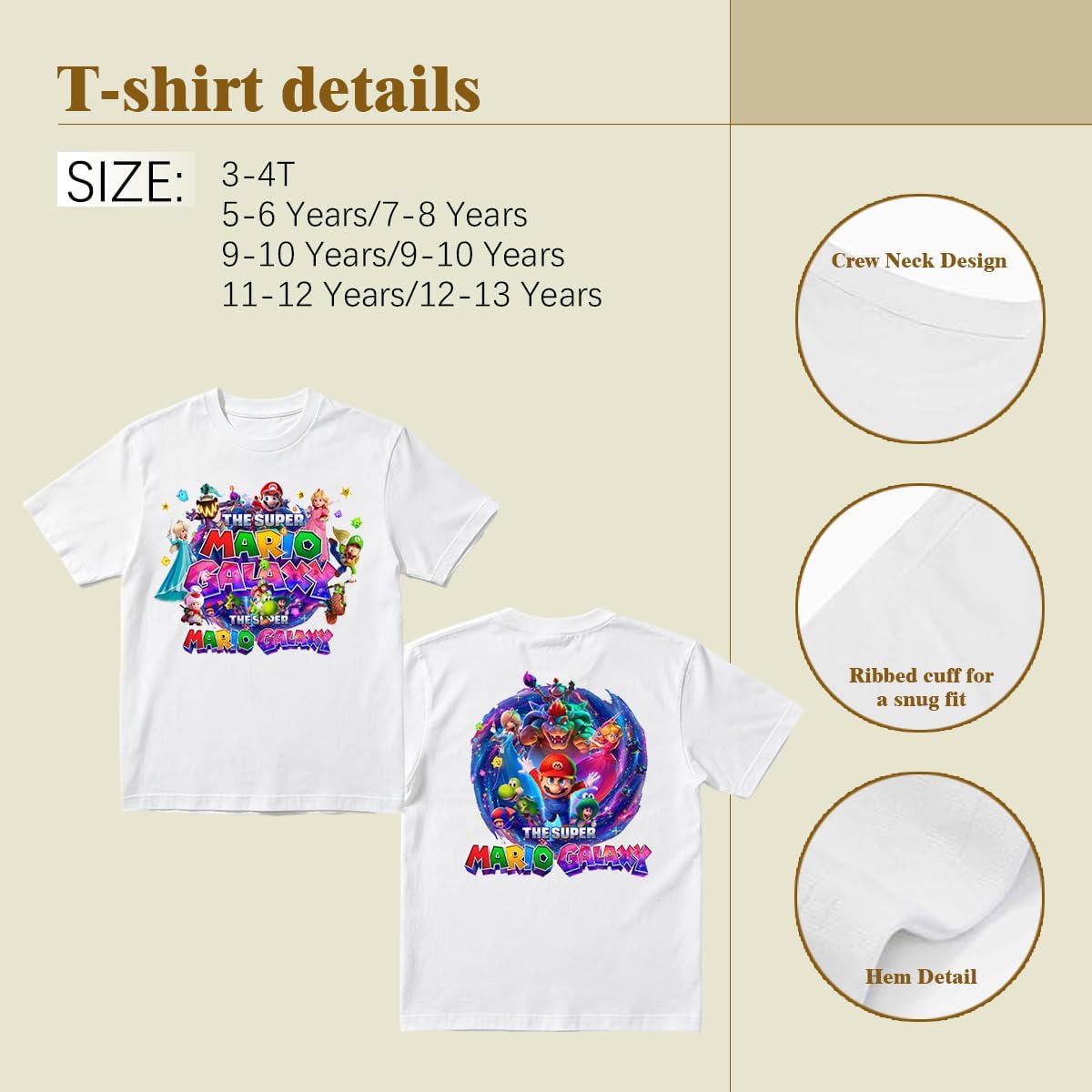 Super Mario Galaxy Game Movies Play Poster T-Shirt