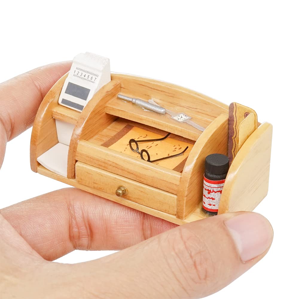 Miniatur Büro-Organizer Aus Holz – Puppenhaus-Zubehör, Ca. 7 X 2,9 X 3,6 Cm