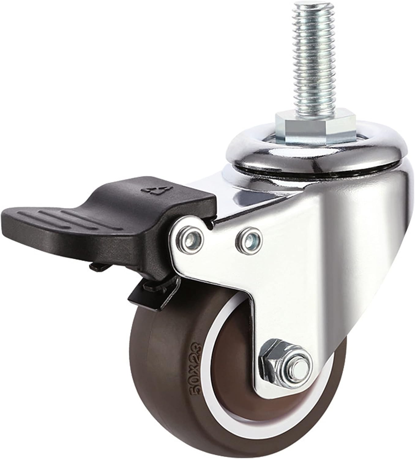 YxCuidP 4 Packs Office Chair Wheels with Brakes for