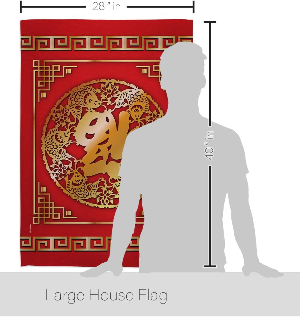 Chinese New Year Luck Arrive Tapestry Indoor Banner Room Wall Art Patio Porch Lawn Garden Flag Outdoor Yard Signs Lunar New Year Gifts Chinese Decorations Made in USA