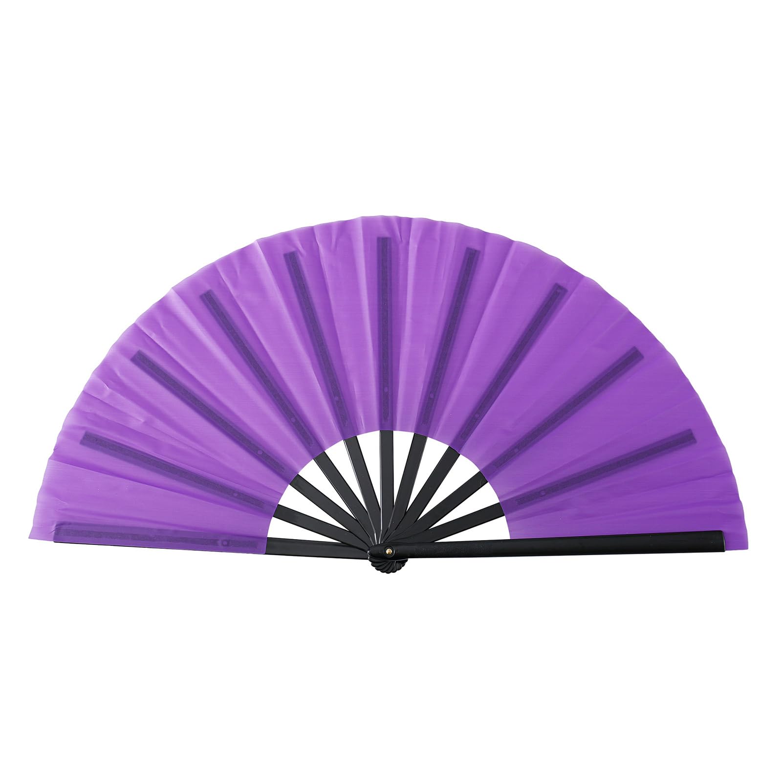 alloneslife 10Inch Black Plasatic Bone KungFu Handheld Folding Fan for Martial Art and Cultural Event Decoration Martial Art Fan