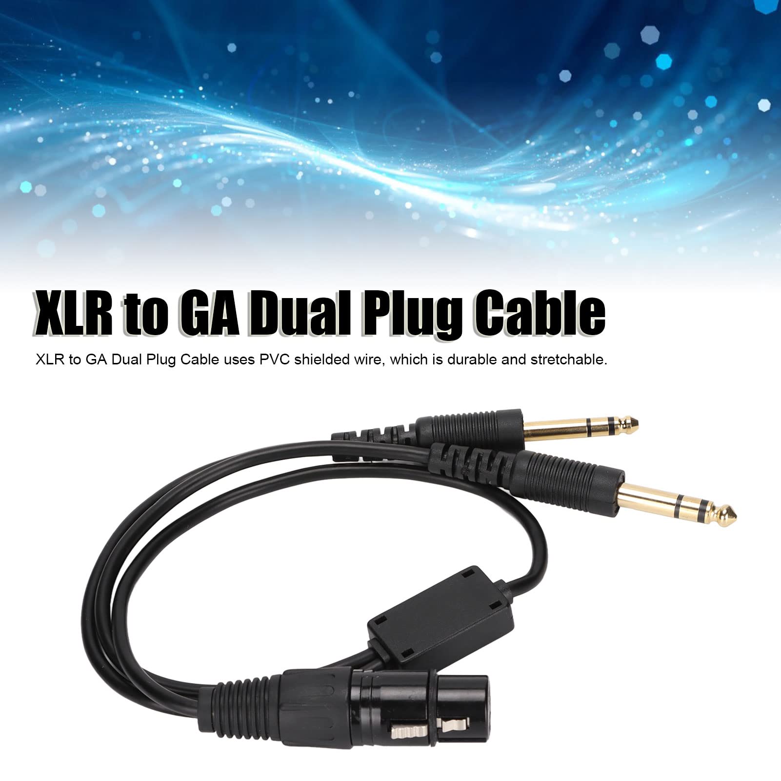 Bediffer Cable de Enchufe Doble XLR a GA para de 5 Pines