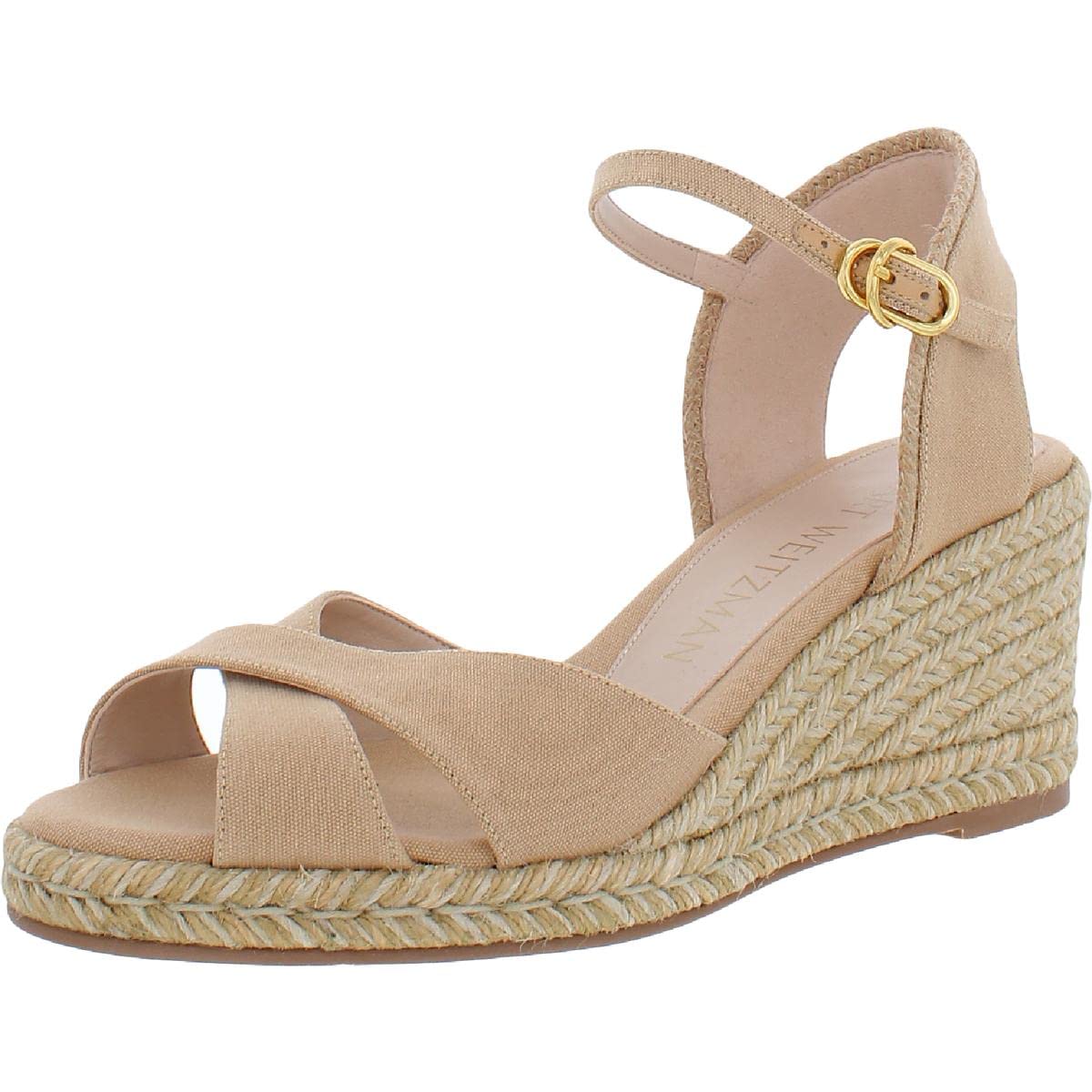 Amazon.com | Stuart Weitzman Mirela II Espadrille Wedge Adobe/Natural 5 B |  Shoes