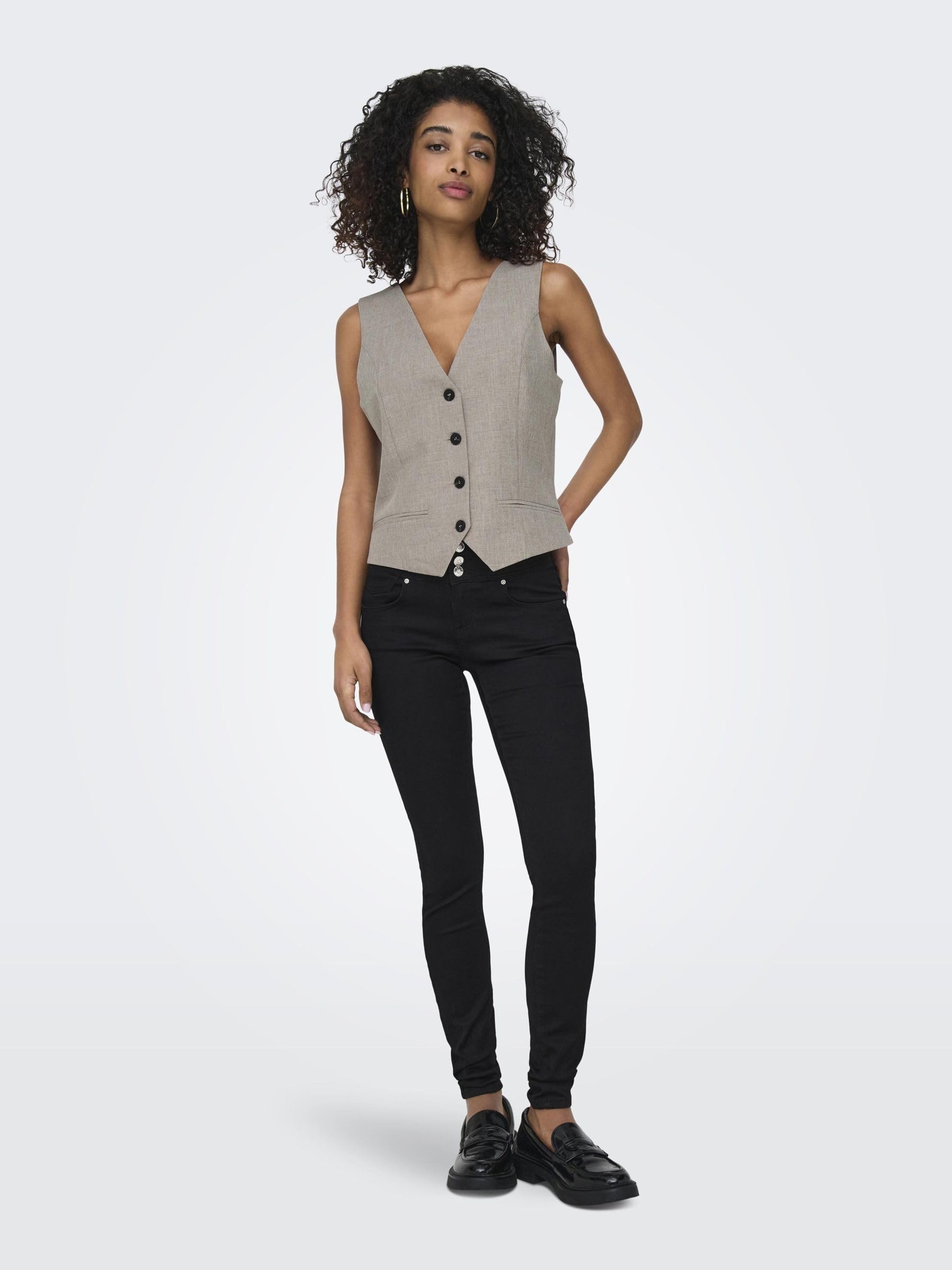 ONLY Onllinda S/L Mel Fitted Vest Cc Tlr Gilet Donna (Pacco da 1)