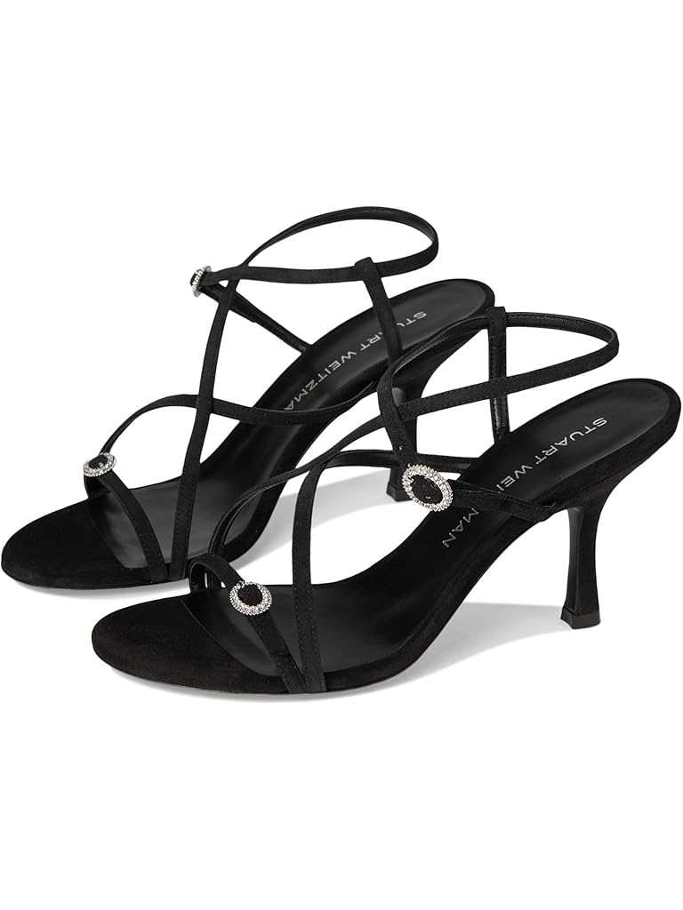 Black Stuart Weitzman Kensington Strappy Sandals 85