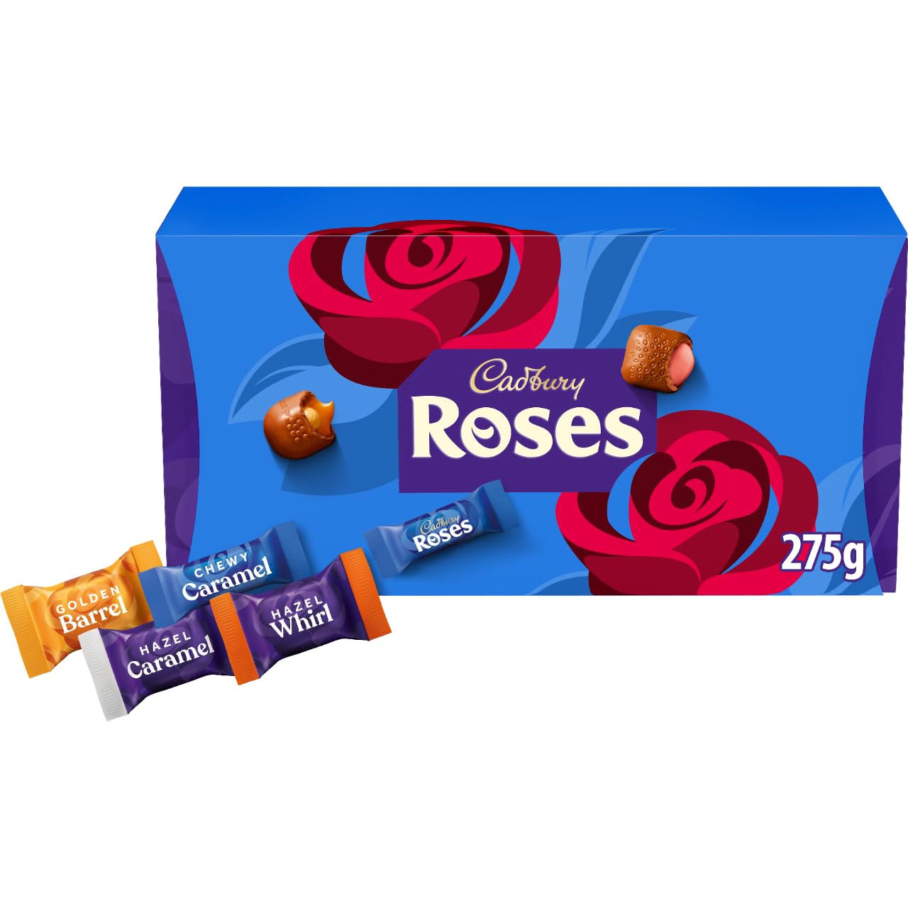 Cadbury Roses Chocolate Gift Carton, Assorted Miniature Milk Chocolates, Great for Gifting, 275 g (Pack of 1)