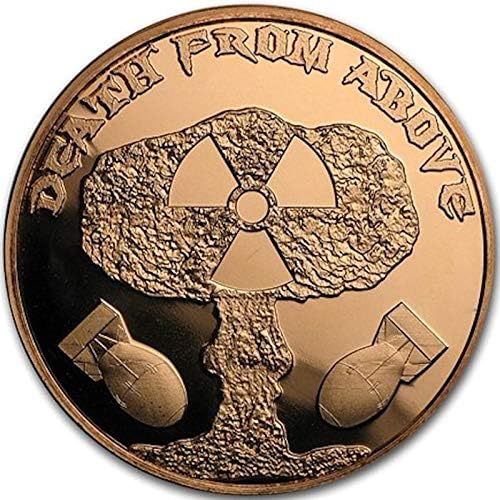 Miniatura 2 de Moneda redonda/desafío de cobre puro .999 de 1 oz (muerte desde arriba)