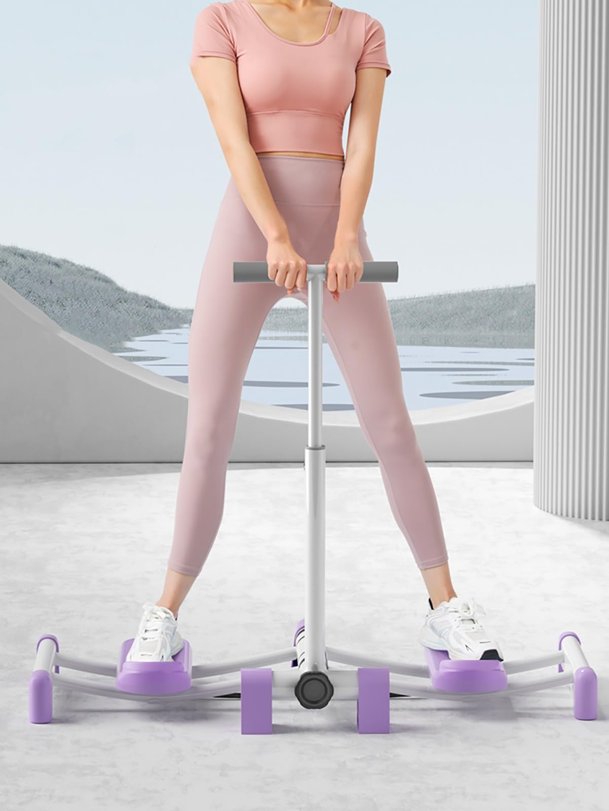 Macchina per allenamento sciistico Leg Trainer, allenatore del pavimento pelvico per donne con grasso addominale inferiore, allenamento a casa, dispositivo Thigh Master, esercizio di riparazione pos